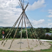 Nomadics Tipi - Bamboo Pole Set Up