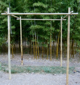 Bamboo wedding arbour
