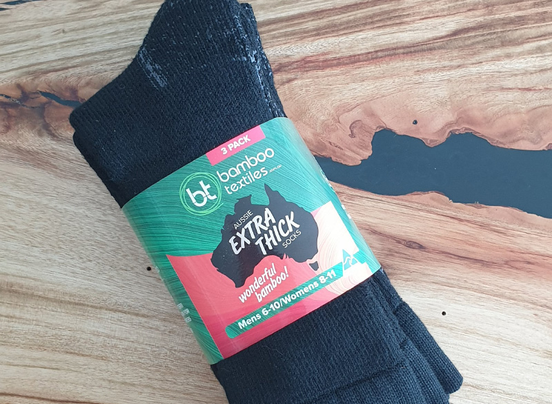 Australian Made Extra Thick Bamboo Socks - 3 Pack - Bamboo